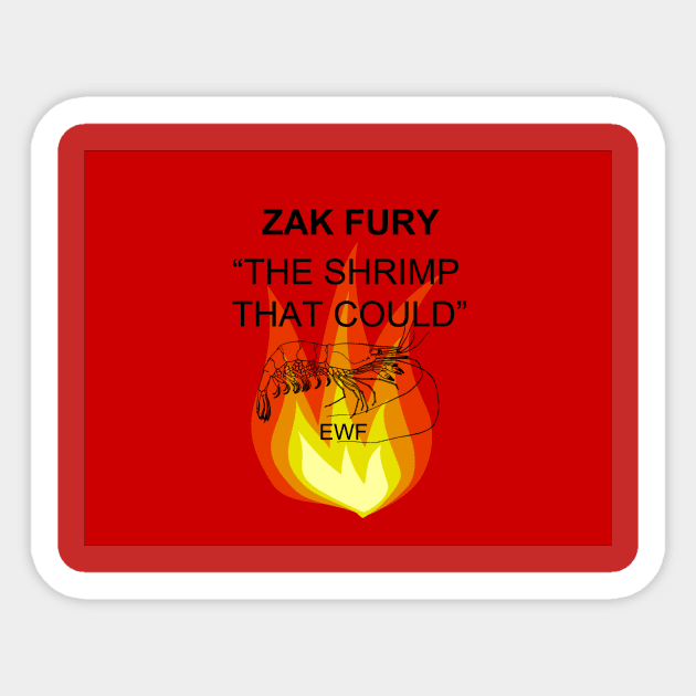 ZAK FURY EWF T-SHIRT Sticker by EWFEvansvilleWrestling